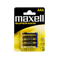 Produktbild för Maxell Super Alkaline LR03 batteri - 4 x AAA - alkaliskt
