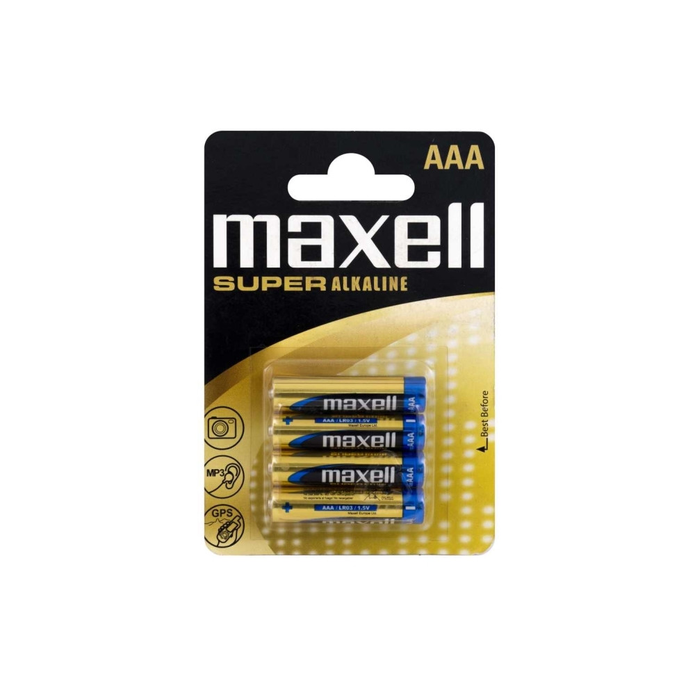 Produktbild för Maxell Super Alkaline LR03 batteri - 4 x AAA - alkaliskt