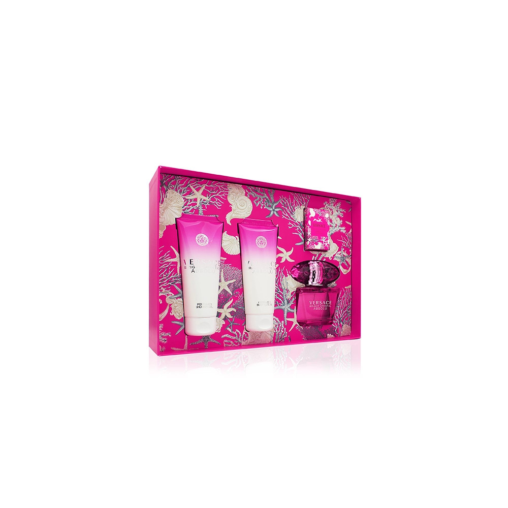 Produktbild för Versace Bright Crystal Absolu SET W (EDP 90ml + SG 100ml + BL 100ml + EDP 5ml)