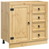 Produktbild för Skåp SKI HonungsBrun 80 x 46 x 81 cm Massiv furu