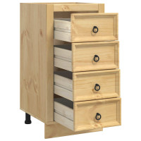 Produktbild för Skåp SKI HonungsBrun 40 x 46 x 81 cm Massiv furu