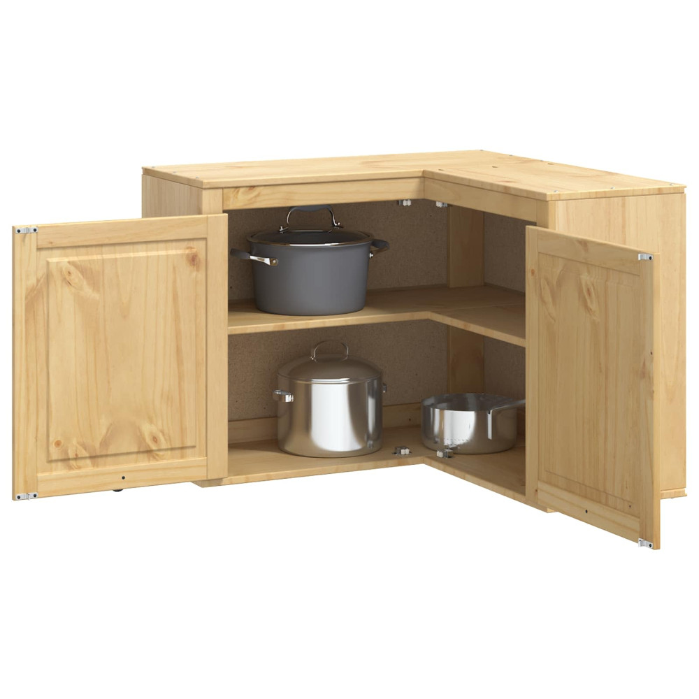 Produktbild för Skåp SKI HonungsBrun 80 x 80 x 60 cm Massiv furu