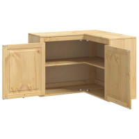 Produktbild för Skåp SKI HonungsBrun 80 x 80 x 60 cm Massiv furu