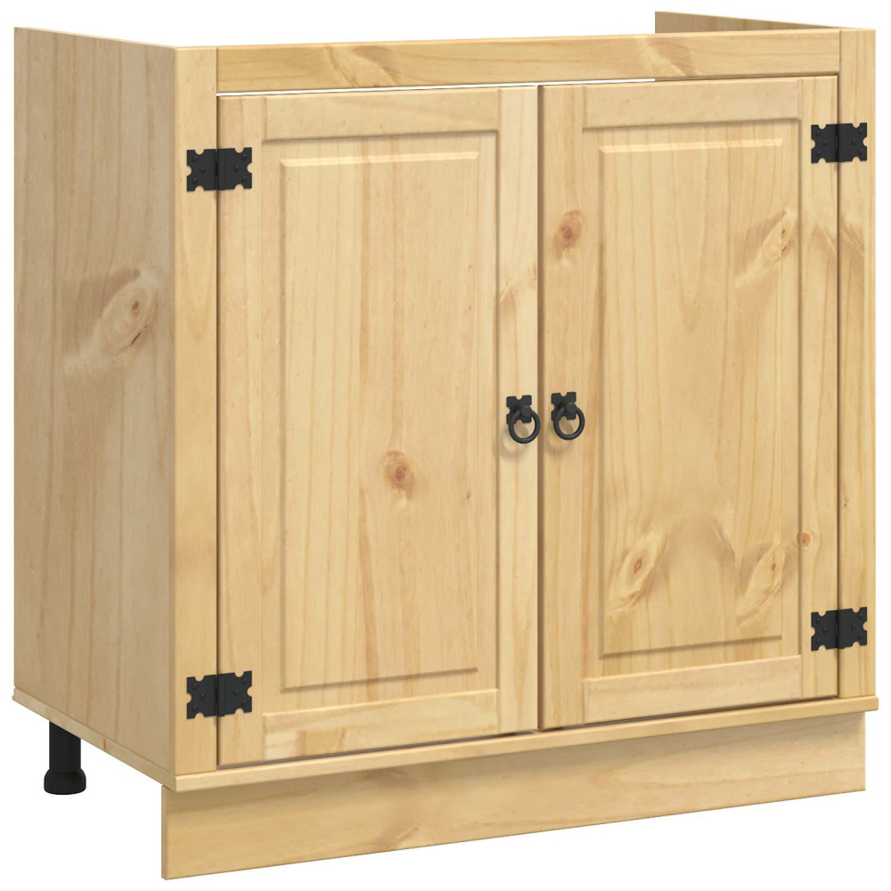 Produktbild för Skåp SKI HonungsBrun 80 x 46 x 81 cm Massiv furu