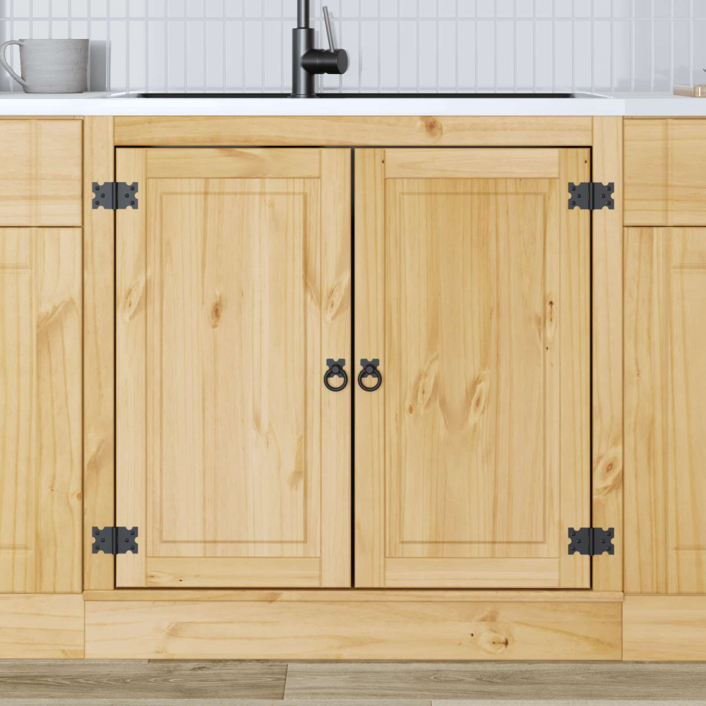Produktbild för Skåp SKI HonungsBrun 80 x 46 x 81 cm Massiv furu