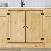 Produktbild för Skåp SKI HonungsBrun 80 x 46 x 81 cm Massiv furu