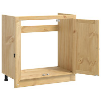 Produktbild för Skåp SKI HonungsBrun 80 x 46 x 81 cm Massiv furu