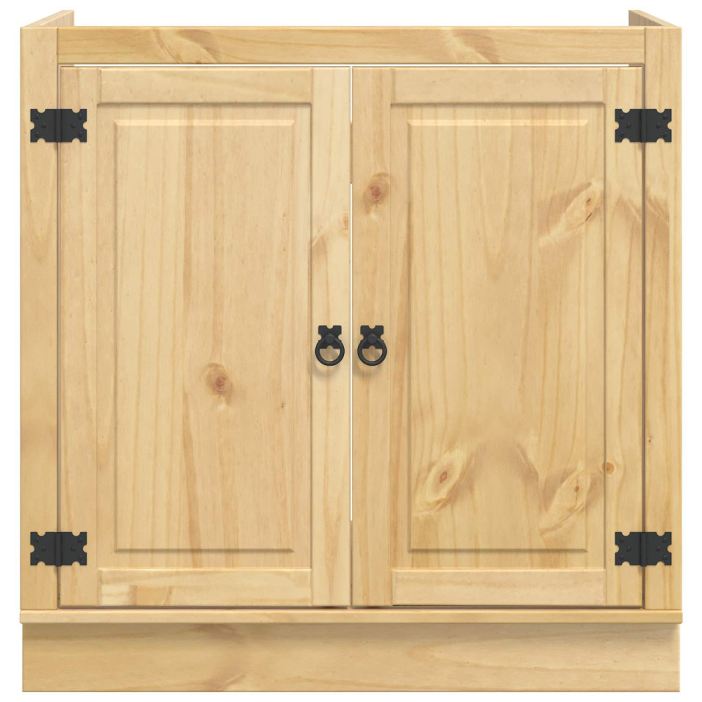 Produktbild för Skåp SKI HonungsBrun 80 x 46 x 81 cm Massiv furu