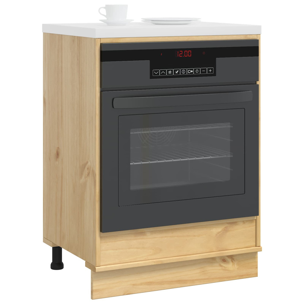 Produktbild för Skåp SKI HonungsBrun 60 x 46 x 81 cm Massiv furu