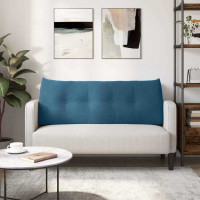Produktbild för Ryggkudde Blå 120 x 24 x 50 cm Sammet