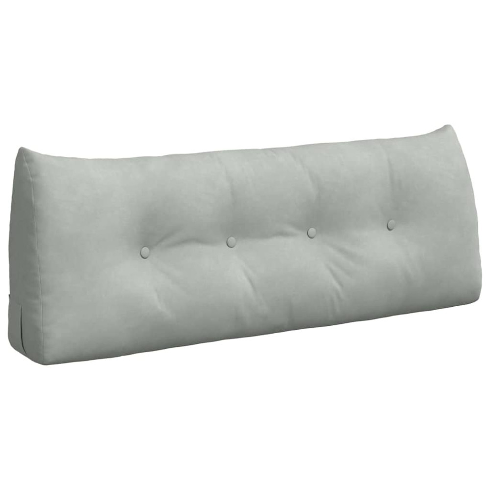 Produktbild för Ryggkudde Ljusgrå 120 x 24 x 50 cm Sammet