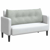 Produktbild för Ryggkudde Ljusgrå 120 x 24 x 50 cm Sammet