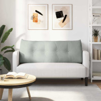 Produktbild för Ryggkudde Ljusgrå 120 x 24 x 50 cm Sammet