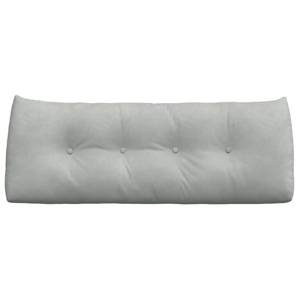 Produktbild för Ryggkudde Ljusgrå 120 x 24 x 50 cm Sammet