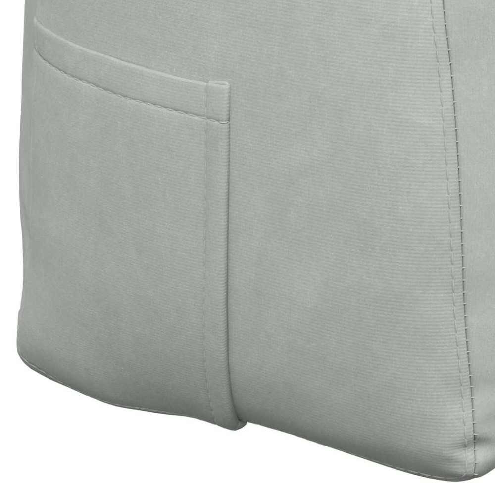 Produktbild för Ryggkudde Ljusgrå 120 x 24 x 50 cm Sammet