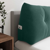 Produktbild för Ryggkudde Mörkgrön 120 x 24 x 50 cm Sammet