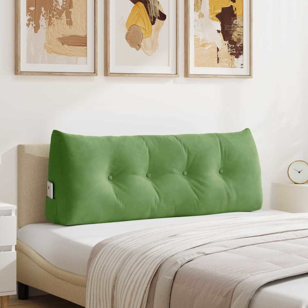 Produktbild för Ryggkudde Ljusgrön 120 x 24 x 50 cm Sammet