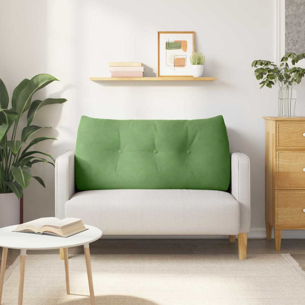 Produktbild för Ryggkudde Ljusgrön 120 x 24 x 50 cm Sammet