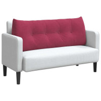 Produktbild för Ryggkudde Vinröd 120 x 24 x 50 cm Sammet