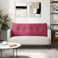 Produktbild för Ryggkudde Vinröd 120 x 24 x 50 cm Sammet