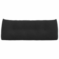 Produktbild för Ryggkudde Svart 120 x 24 x 50 cm Sammet