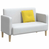 Produktbild för Ryggkudde Ljusgul 50 x 19 x 45 cm tyg