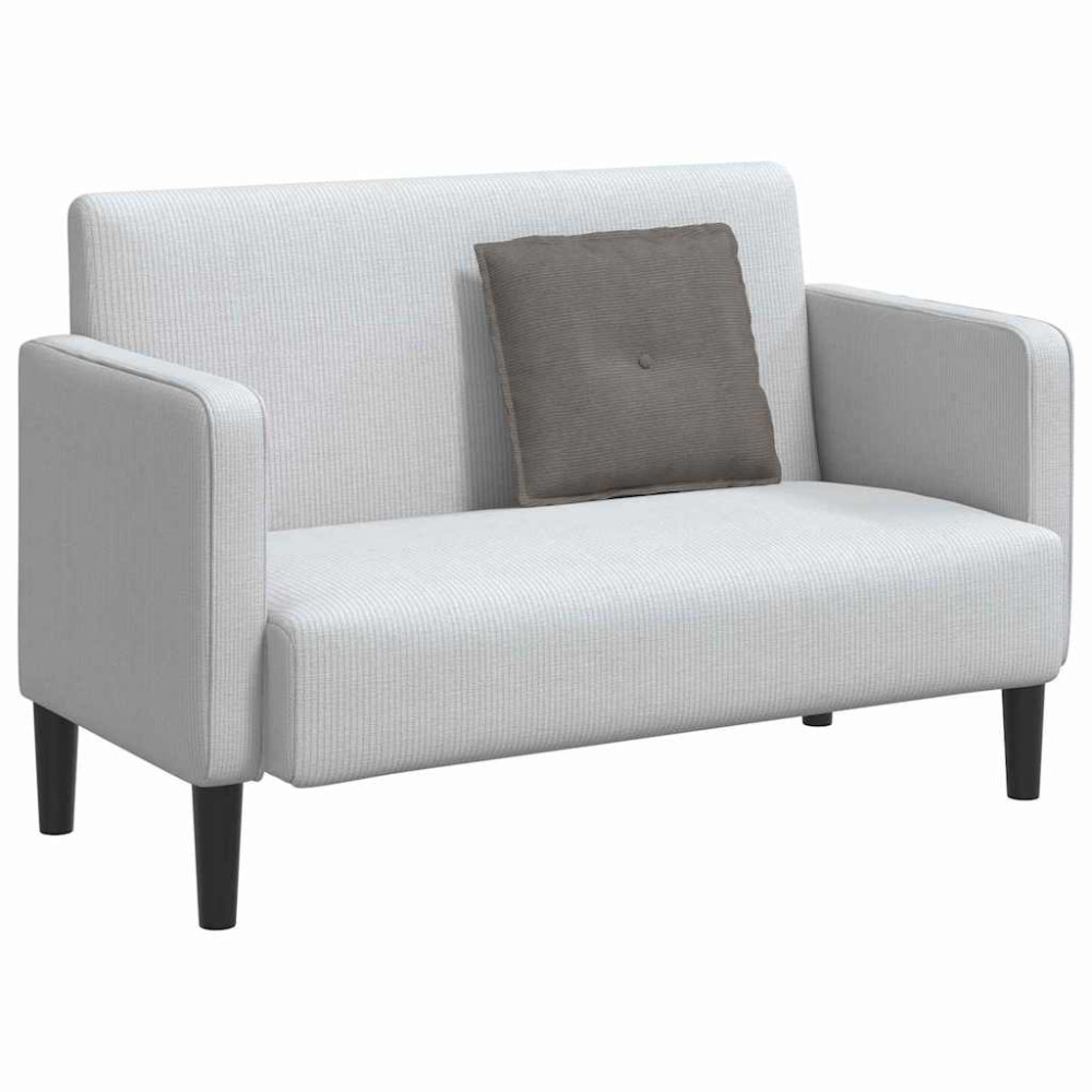 Produktbild för Ryggkudde Ljusgrå 50 x 45 cm Kordread tyg