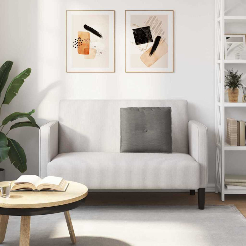 Produktbild för Ryggkudde Ljusgrå 50 x 45 cm Kordread tyg