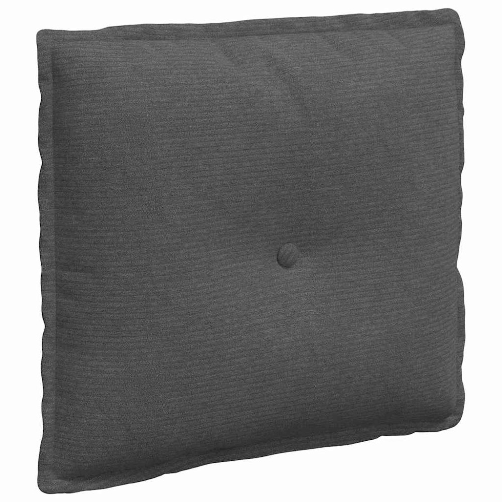 Produktbild för Ryggkudde Mörkgrå 50 x 45 cm Kordread tyg