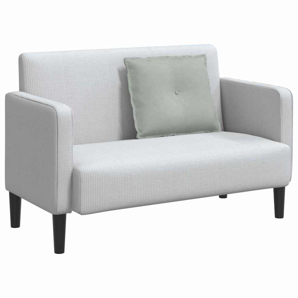 Produktbild för Ryggkudde Ljusgrå 60 x 50 cm Kordread tyg