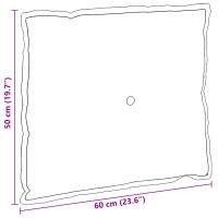 Produktbild för Ryggkudde Ljusgrå 60 x 50 cm Kordread tyg