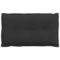 Produktbild för Ryggkudde Svart 80 x 50 cm Mikrofiber Tyg