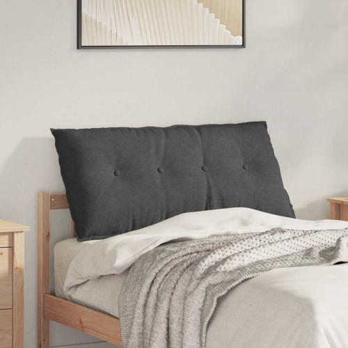 vidaXL Ryggkudde Mörkgrå 100 x 50 cm Kordread tyg
