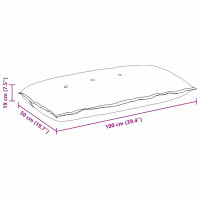 Produktbild för Ryggkudde Mörkgrå 100 x 50 cm Kordread tyg