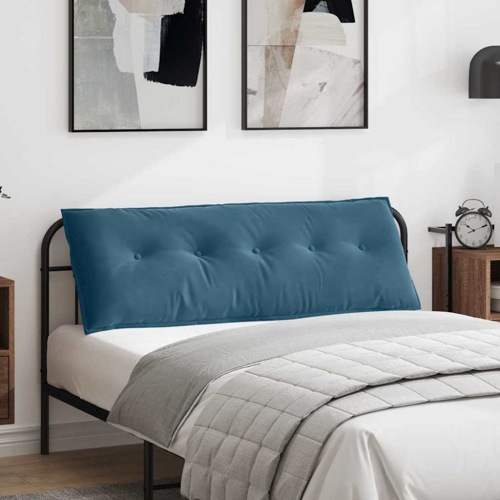 Produktbild för Ryggkudde Blå 140 x 50 cm Kordread tyg