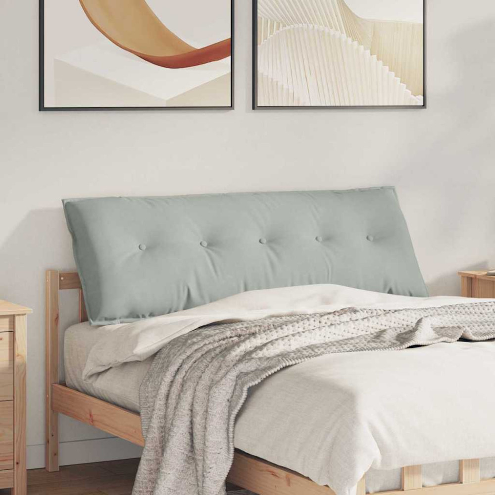 Produktbild för Ryggkudde Ljusgrå 140 x 50 cm Kordread tyg