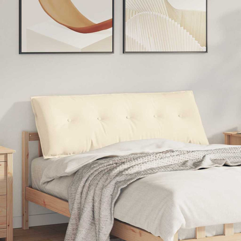 Produktbild för Ryggkudde Kräm 140 x 50 cm Kordread tyg