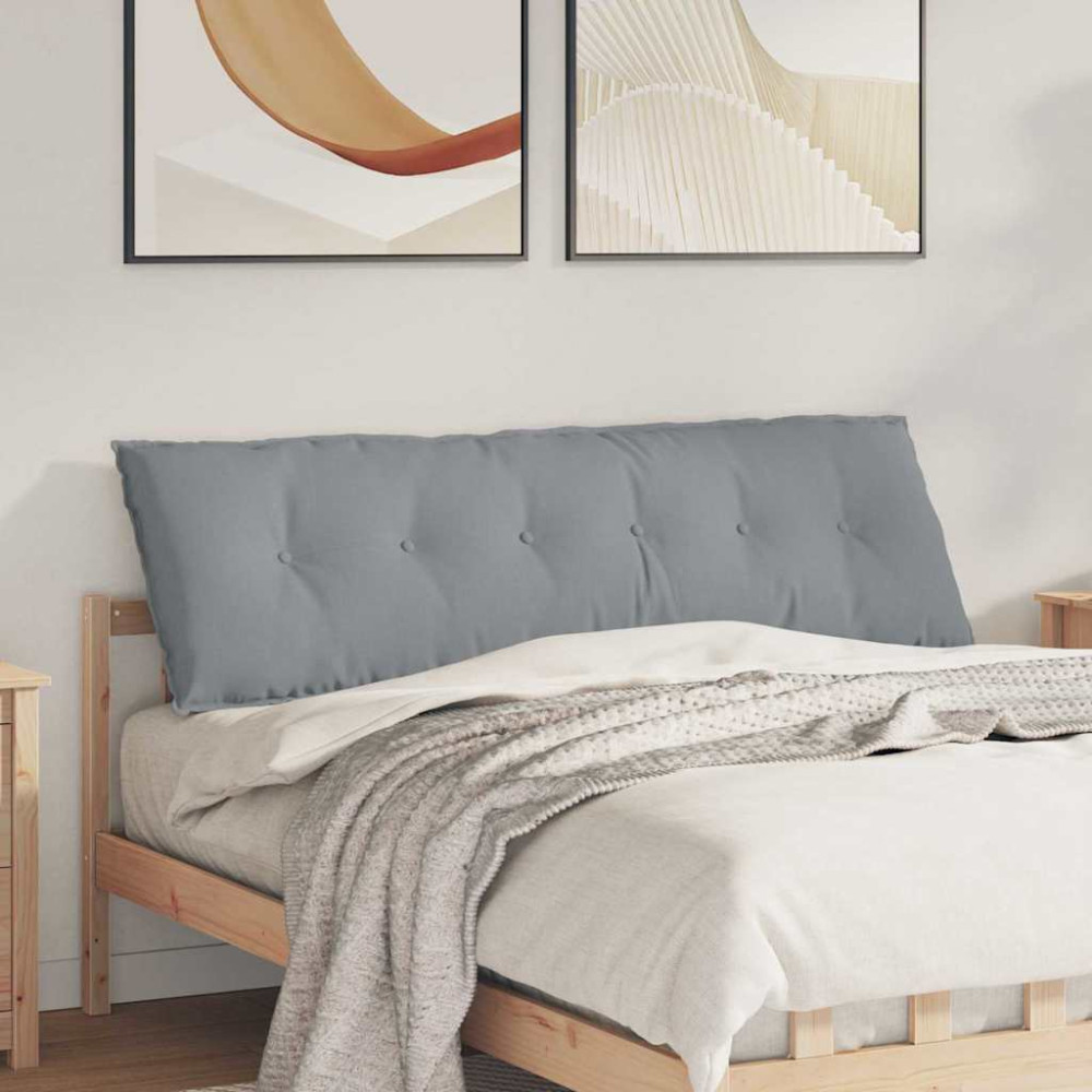 Produktbild för Ryggkudde Ljusgrå 160 x 19 x 50 cm tyg