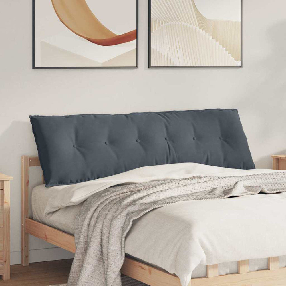 Produktbild för Ryggkudde Mörkgrå 160 x 50 cm Kordread tyg