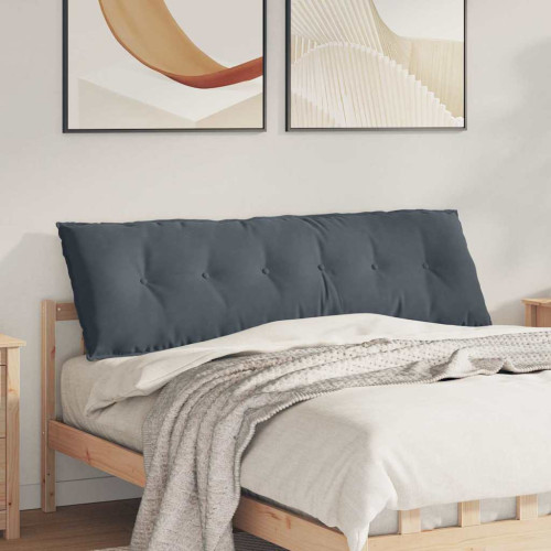vidaXL Ryggkudde Mörkgrå 160 x 50 cm Kordread tyg