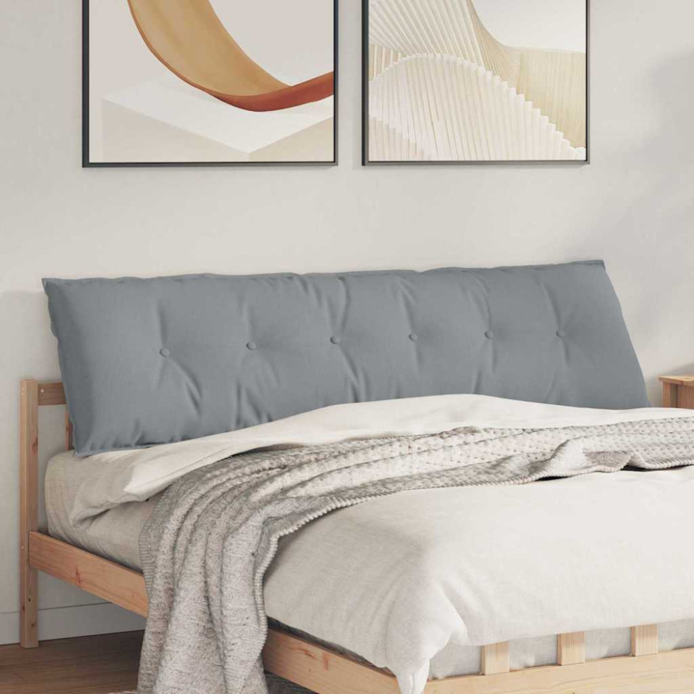 Produktbild för Ryggkudde Ljusgrå 180 x 19 x 50 cm tyg