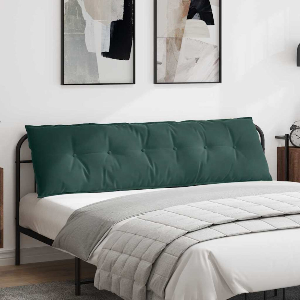 Produktbild för Ryggkudde Mörkgrön 180 x 50 cm Kordread tyg