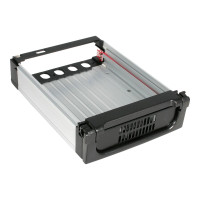 Produktbild för StarTech.com 5.25 in Rugged SATA Hard Drive Mobile Rack Drawer - Aluminum Removable Hard Drive Bay (DRW150SATBK) - förvaringsmobilrack