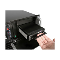 Produktbild för StarTech.com 5.25 in Rugged SATA Hard Drive Mobile Rack Drawer - Aluminum Removable Hard Drive Bay (DRW150SATBK) - förvaringsmobilrack