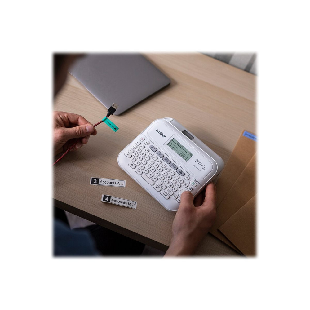 Produktbild för Brother P-Touch PT-D410 - etikettskrivare - svartvit - termisk överföring