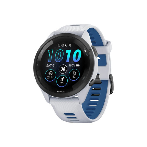 Garmin Garmin Forerunner 265 - vitt stenslag - smart klocka med rem - vitt sten/kustblå - 8 GB