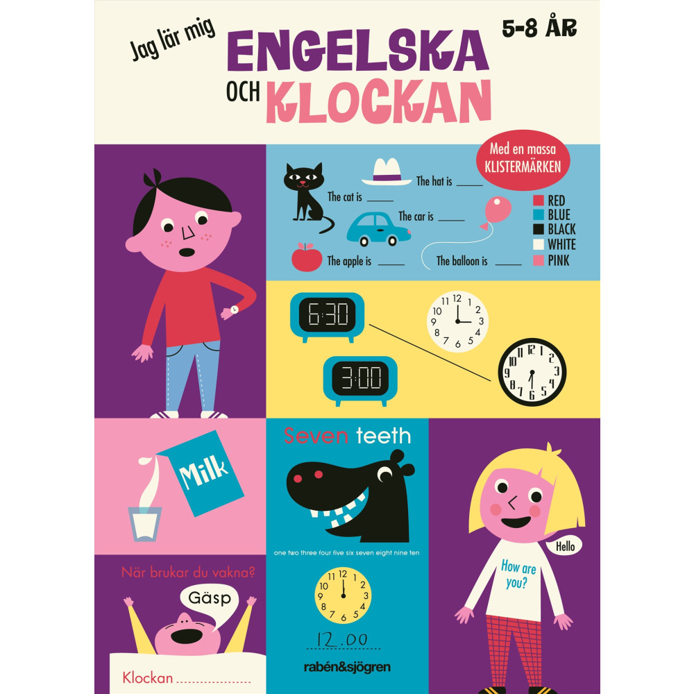 Produktbild för Jag lär mig engelska och klockan