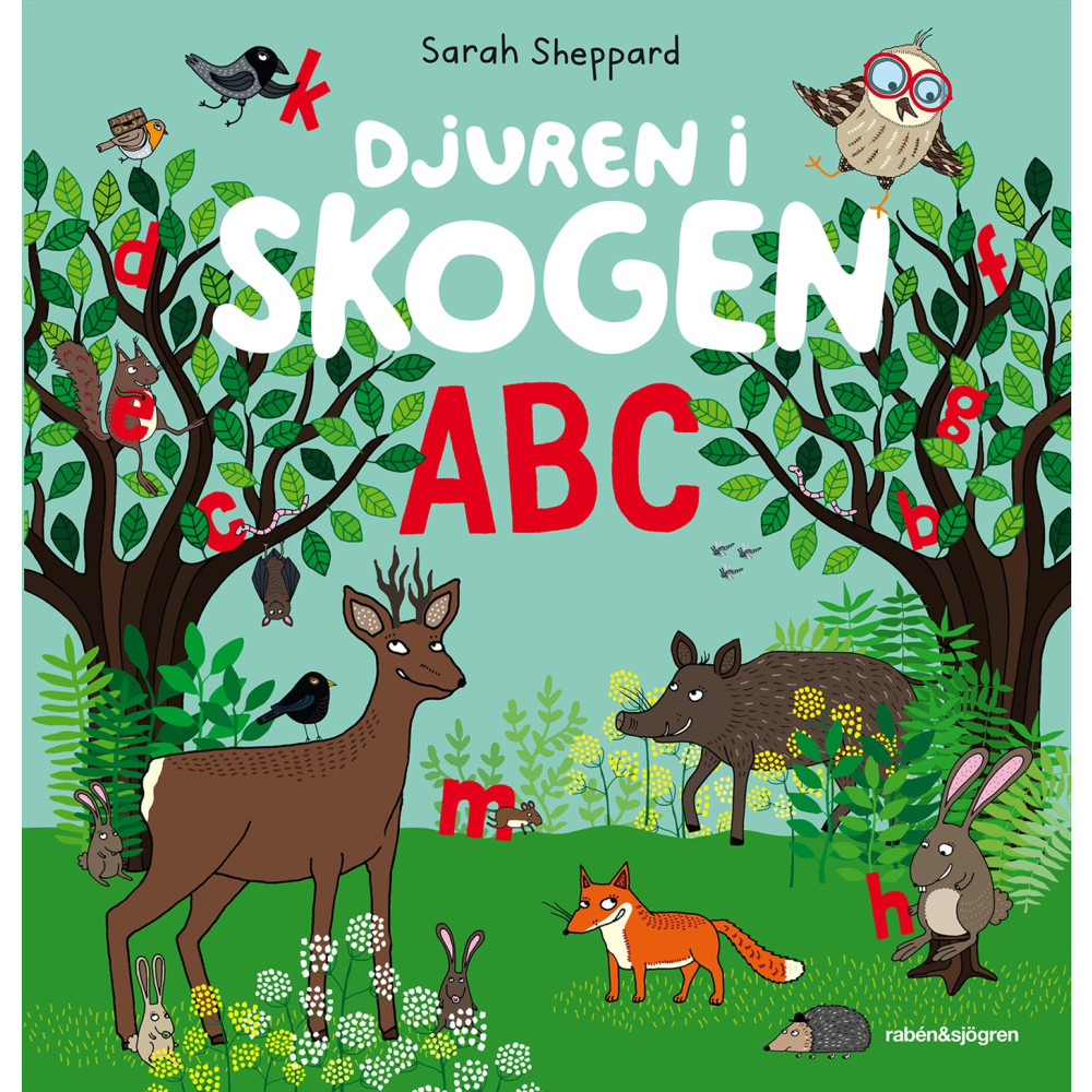 Produktbild för Djuren i skogen ABC (inbunden)
