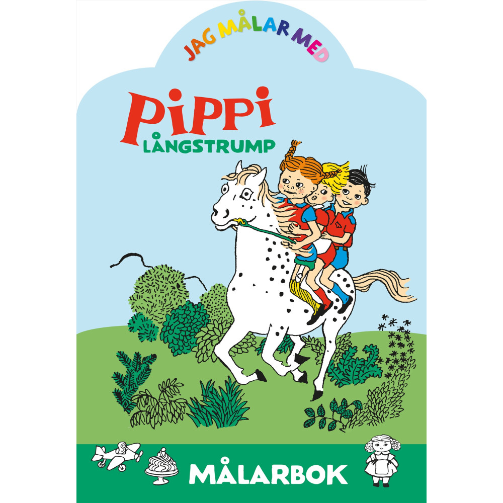 Produktbild för Jag målar med Pippi Långstrump : Målarbok