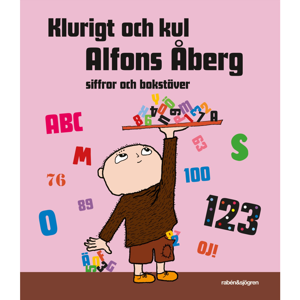 Produktbild för Klurigt och kul Alfons Åberg. Siffror och bokstäver (inbunden)